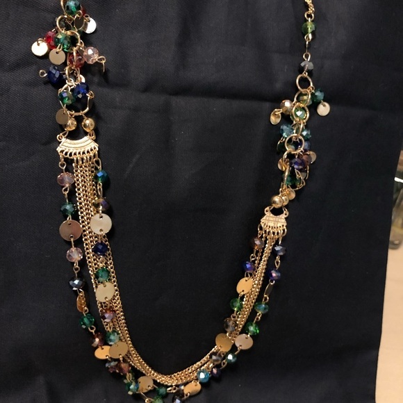 Multilayer Colorful Handmade Seed Beads Illusion Chain Bib Necklace - Picture 8 of 11